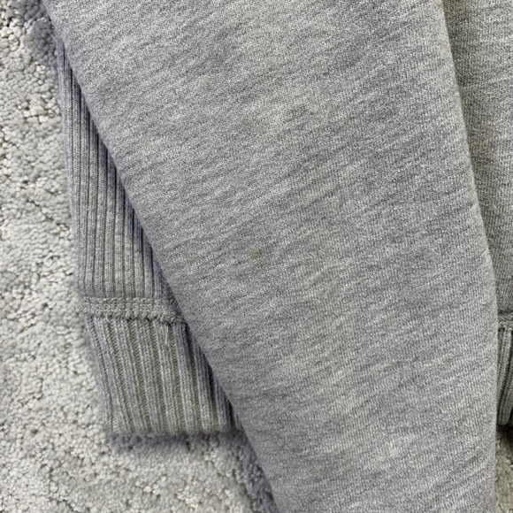 VINTAGE Y2K Abercrombie & Fitch Hoodie Womens Large Faux Fur Lined Zip Up Gray - Picture 3 of 14